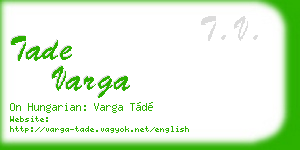 tade varga business card