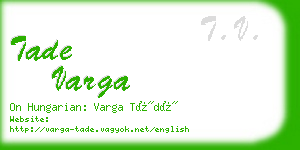 tade varga business card